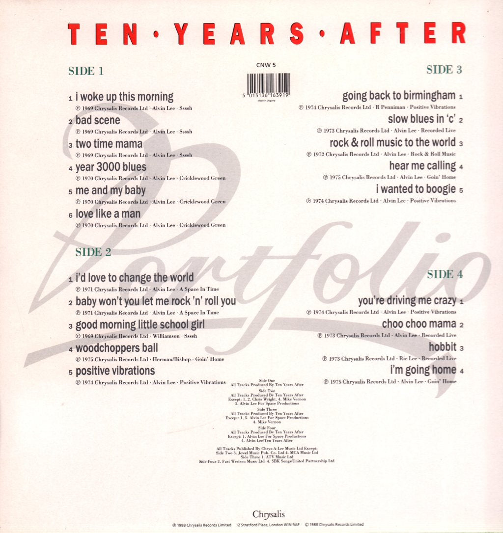 Ten Years After - Portfolio - Double Lp