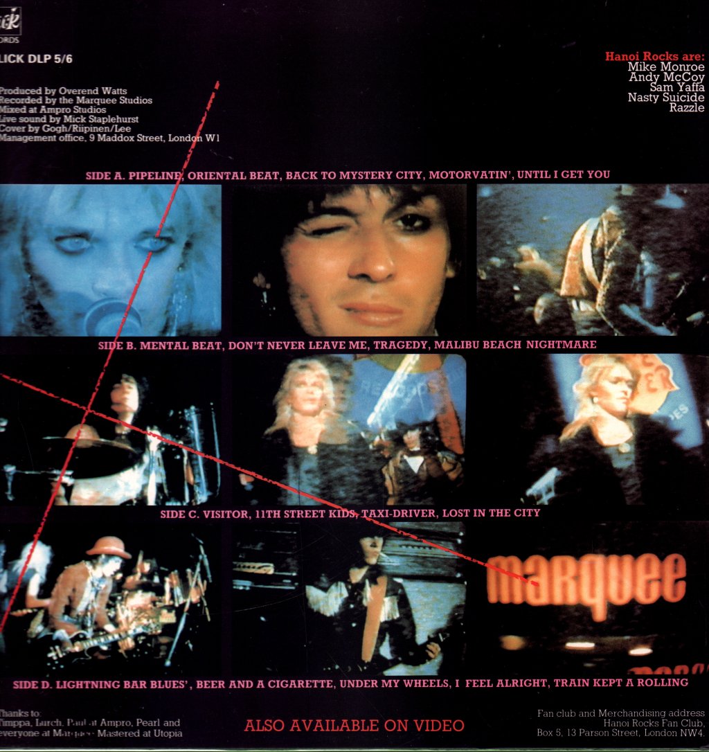 Hanoi Rocks - All Those Wasted Years - Double Lp
