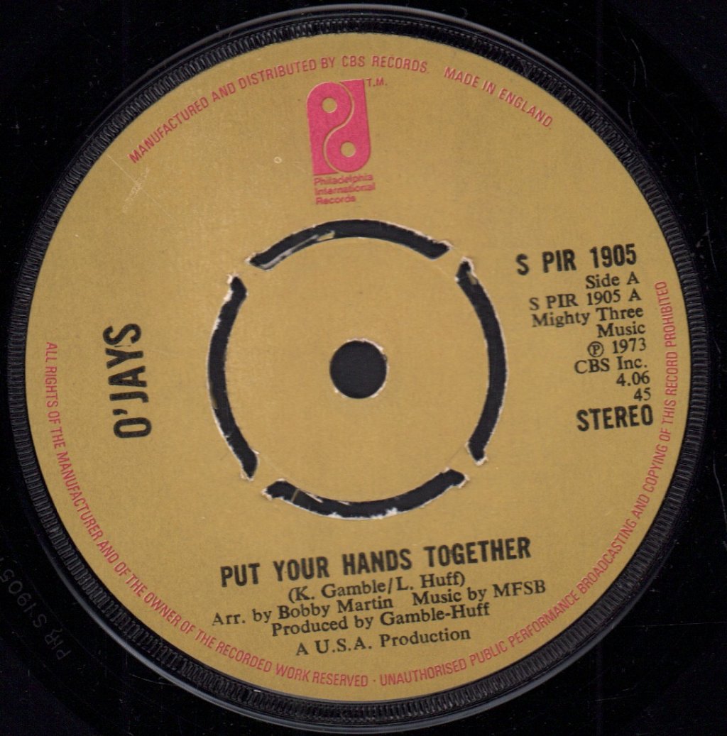 O'Jays - Put Your Hands Together - 7 Inch