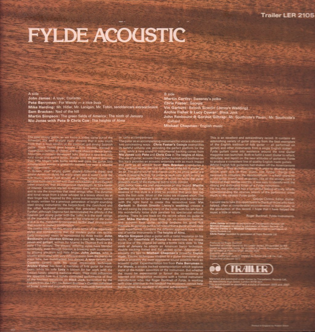 Various Artists - Fylde Acoustic - Lp