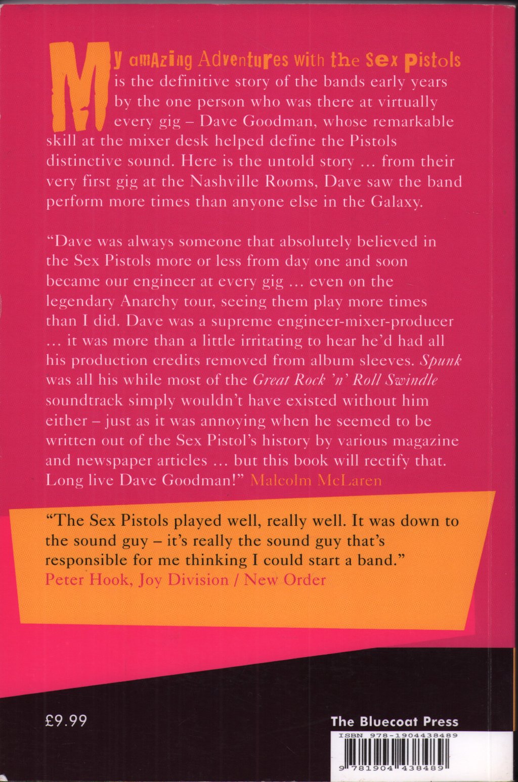 Dave Goodman - My Amazing Adventures With The Sex Pistols - Book