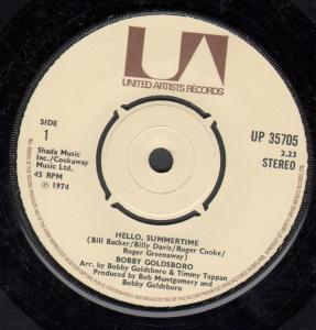 Bobby Goldsboro - Hello Summertime - 7 Inch