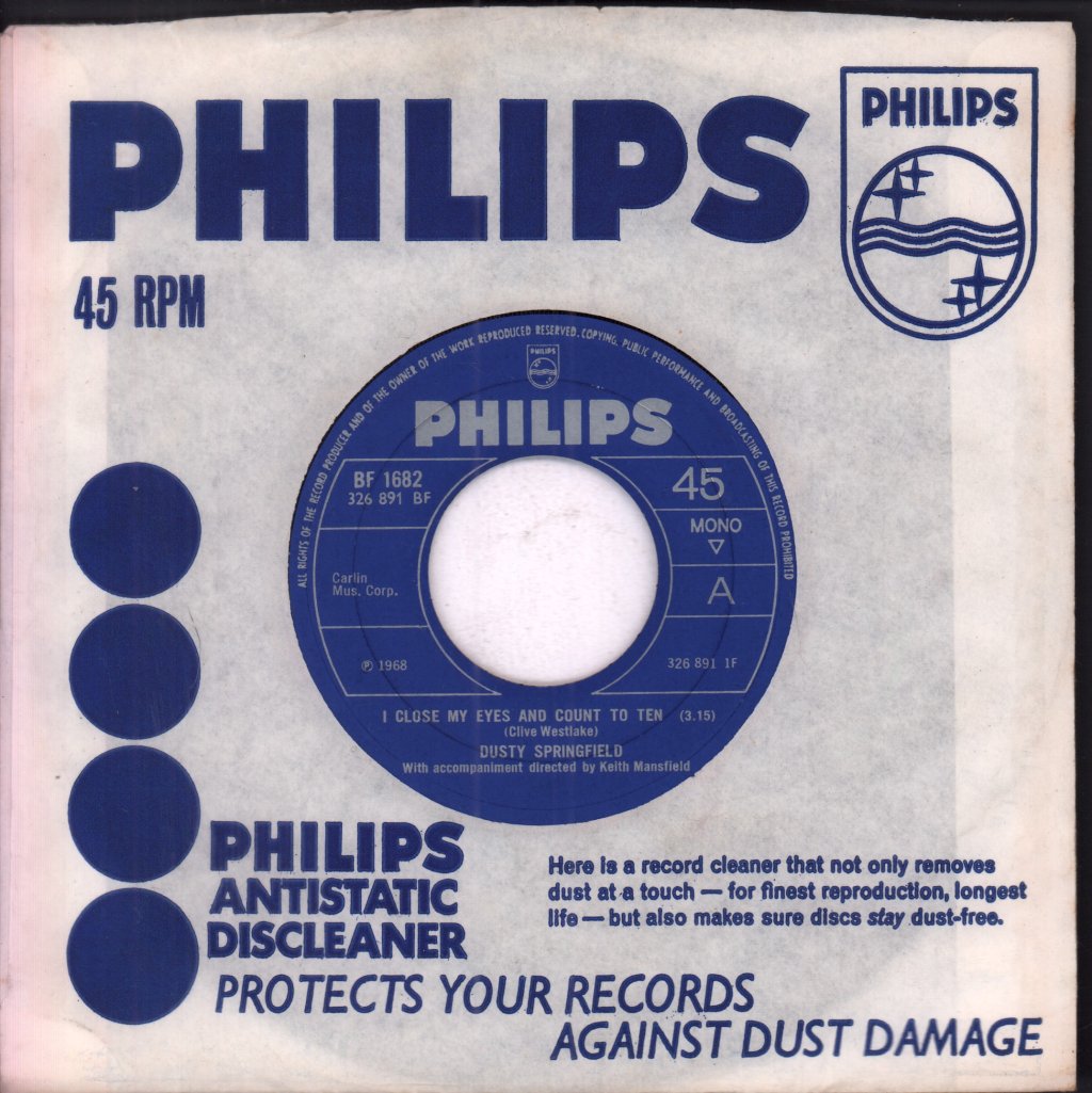 Dusty Springfield - I Close My Eyes And Count To Ten - 7 Inch