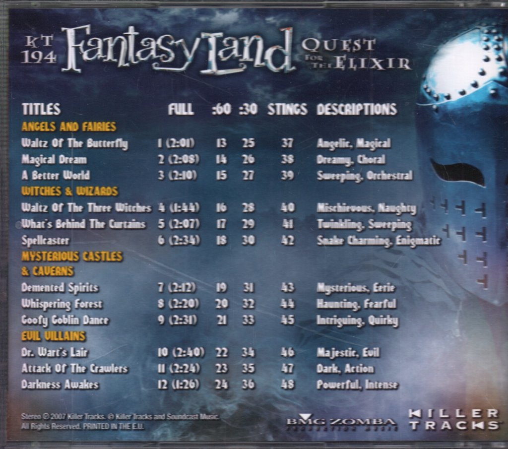 Fantasy Land - Quest For The Elixir - Fantasy Land Quest For The Elixir - Cd