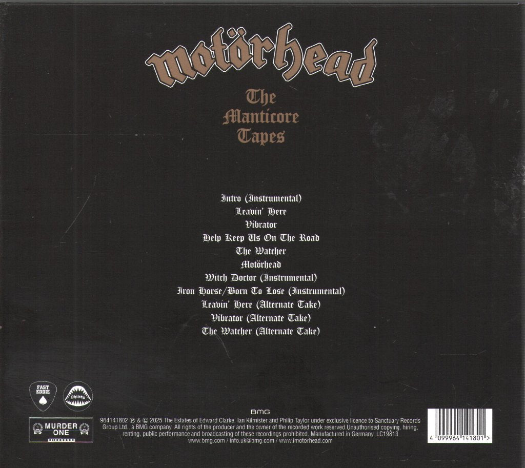 Motorhead - Manticore Tapes - Cd