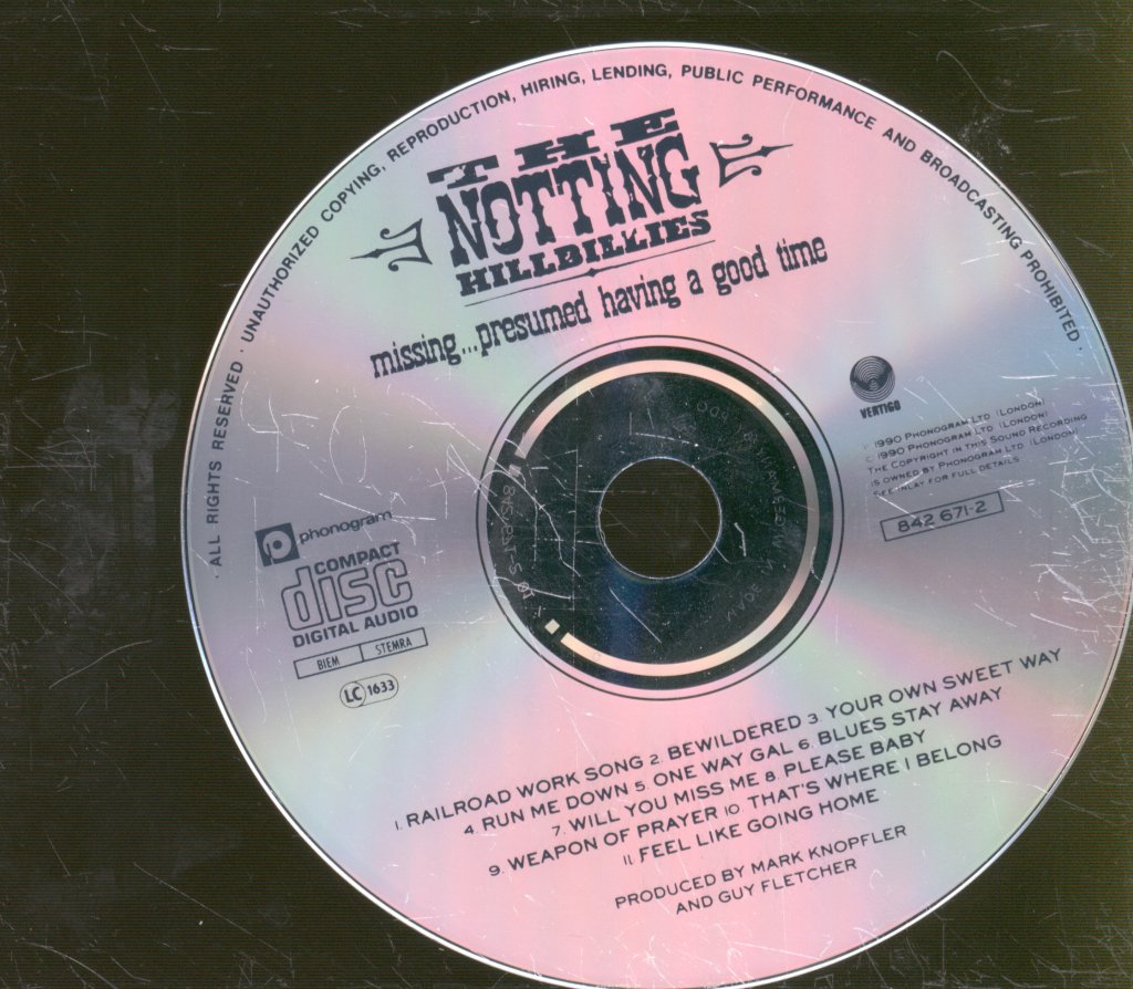 Notting Hillbillies - Missing… Presumed Having A Good Time - Cd