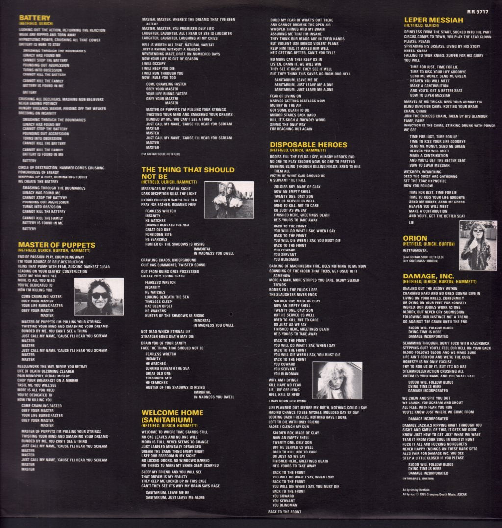 Metallica - Master Of Puppets - Lp