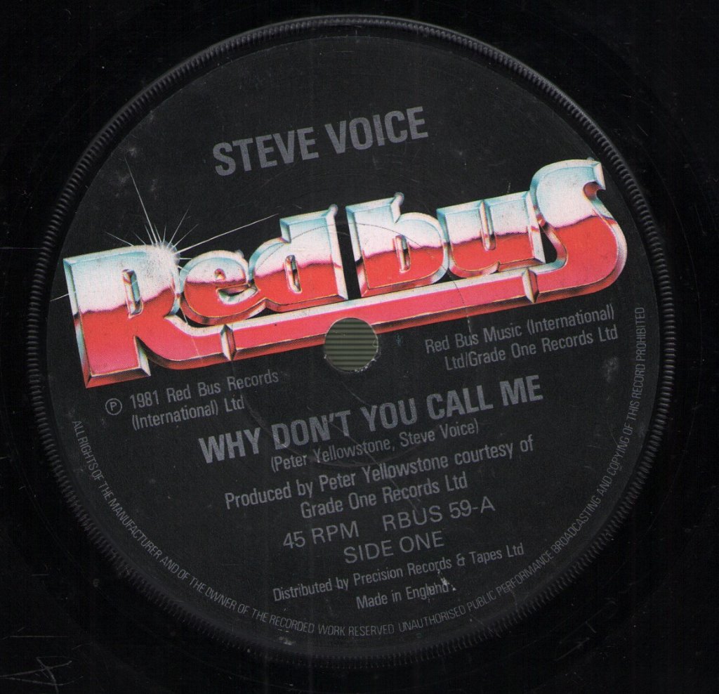 Steve Voice - Why Don't You Call Me - 7 Inch
