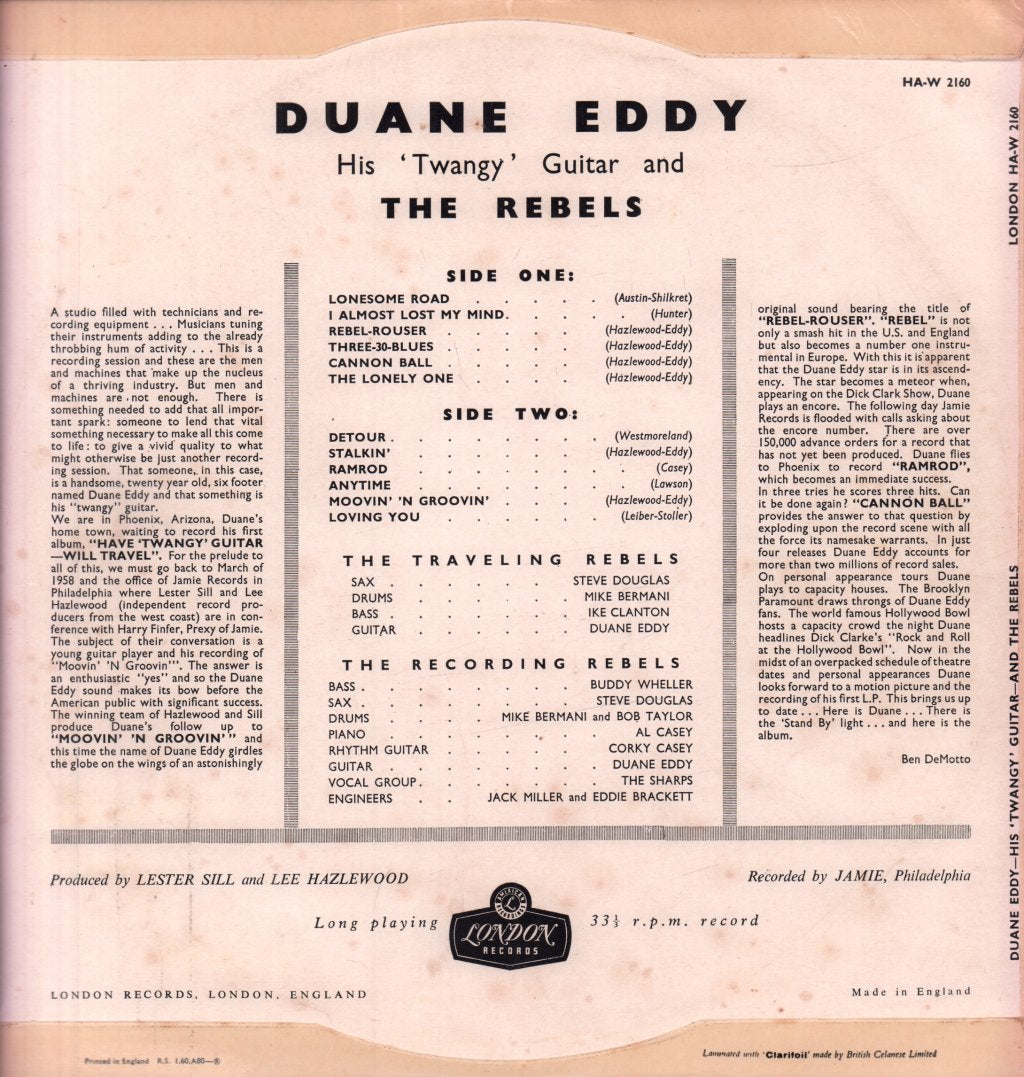 Duane Eddy - Have Twangy Guitar Will Travel - Lp