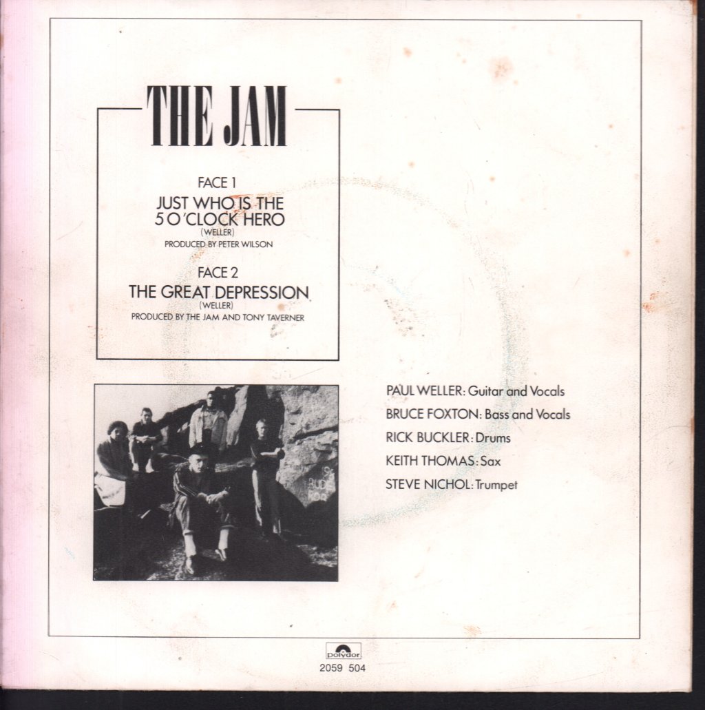 Jam - Just Who Is The 5 O'clock Hero - 7 Inch