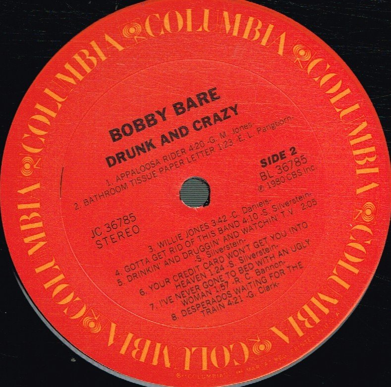 Bobby Bare - Drunk And Crazy - Lp