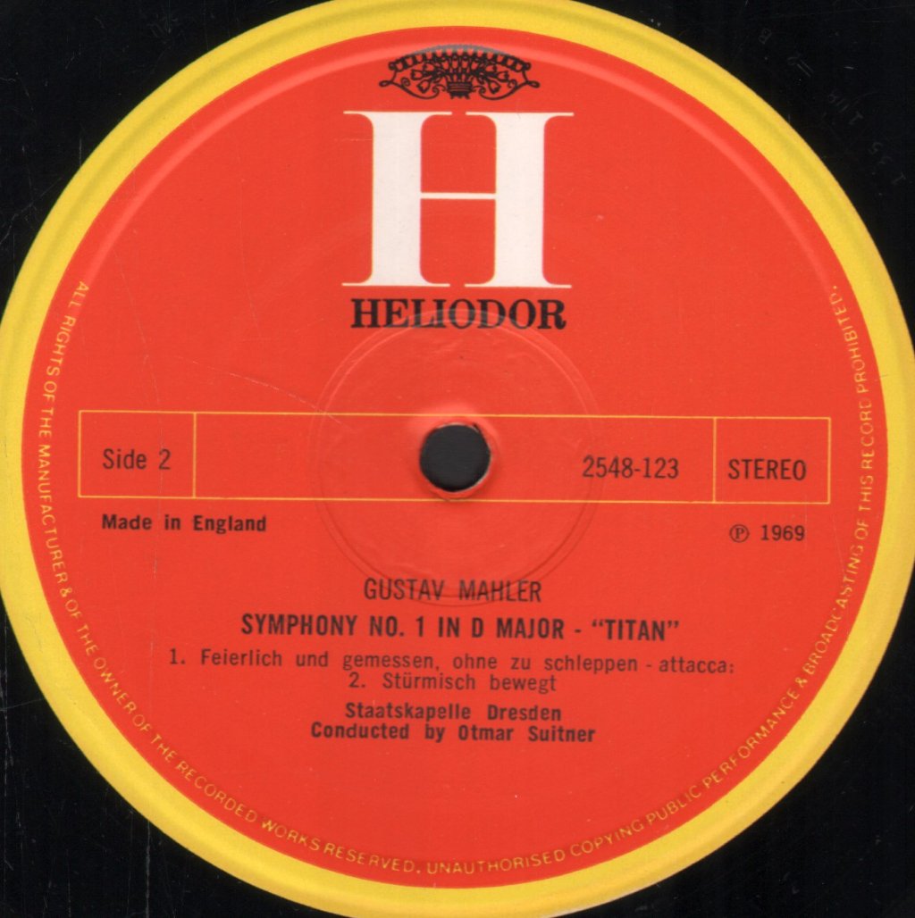 Otmar Suitner / Staatskapelle Dresden - Mahler - Symphonie No. 1 - The Titan - Lp