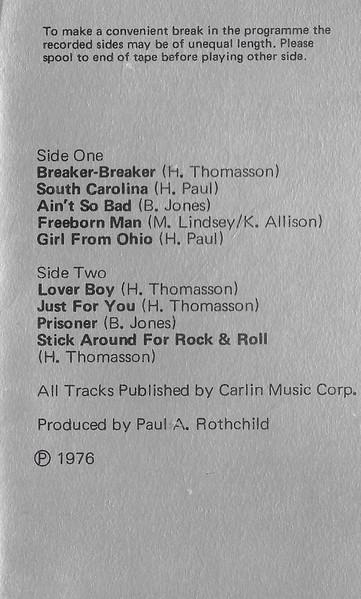 Outlaws - Lady In Waiting - Cassette