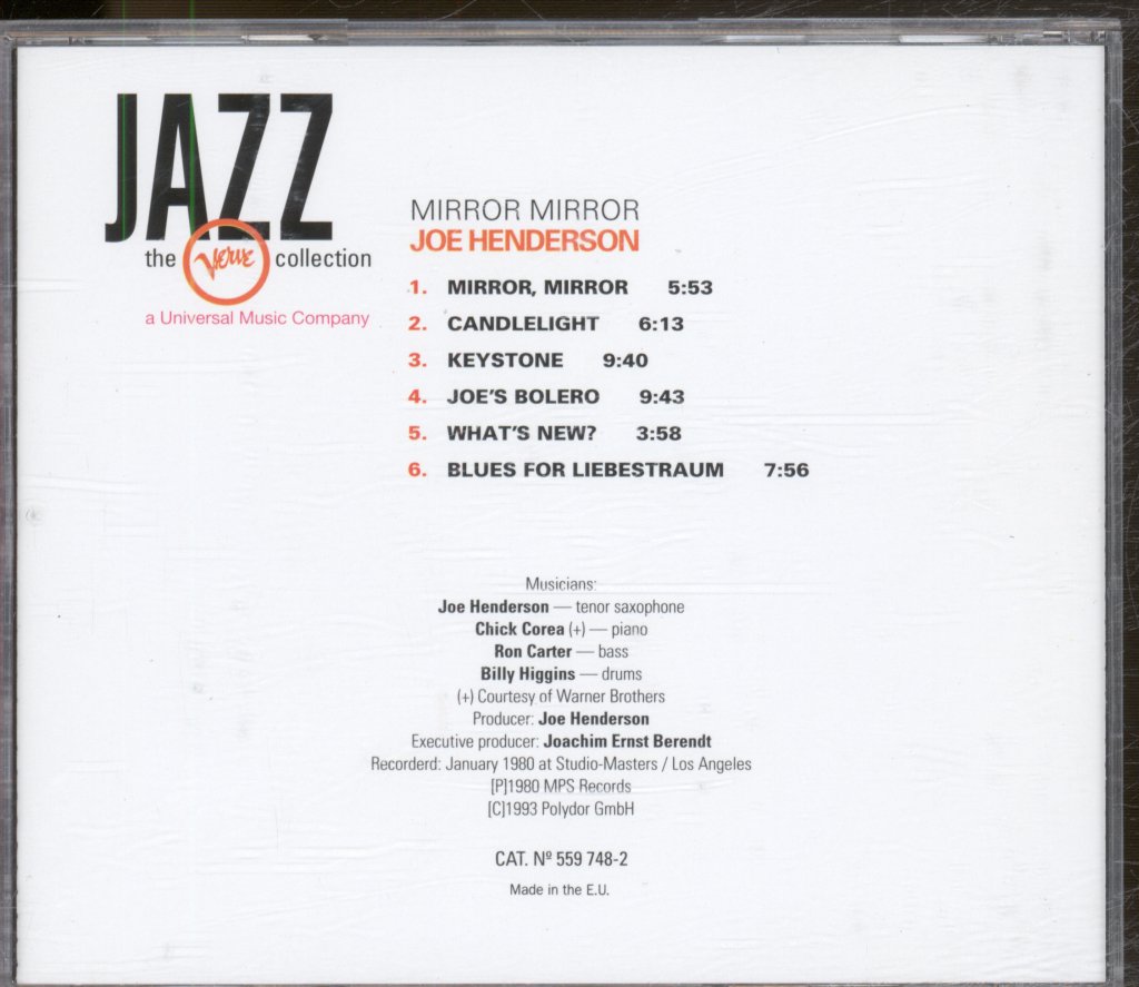Joe Henderson - Mirror Mirror - Cd