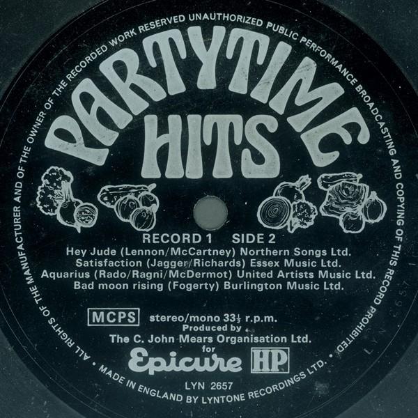 Partytime Hits Record 1 - Partytime Hits Record 1 - 7 Inch