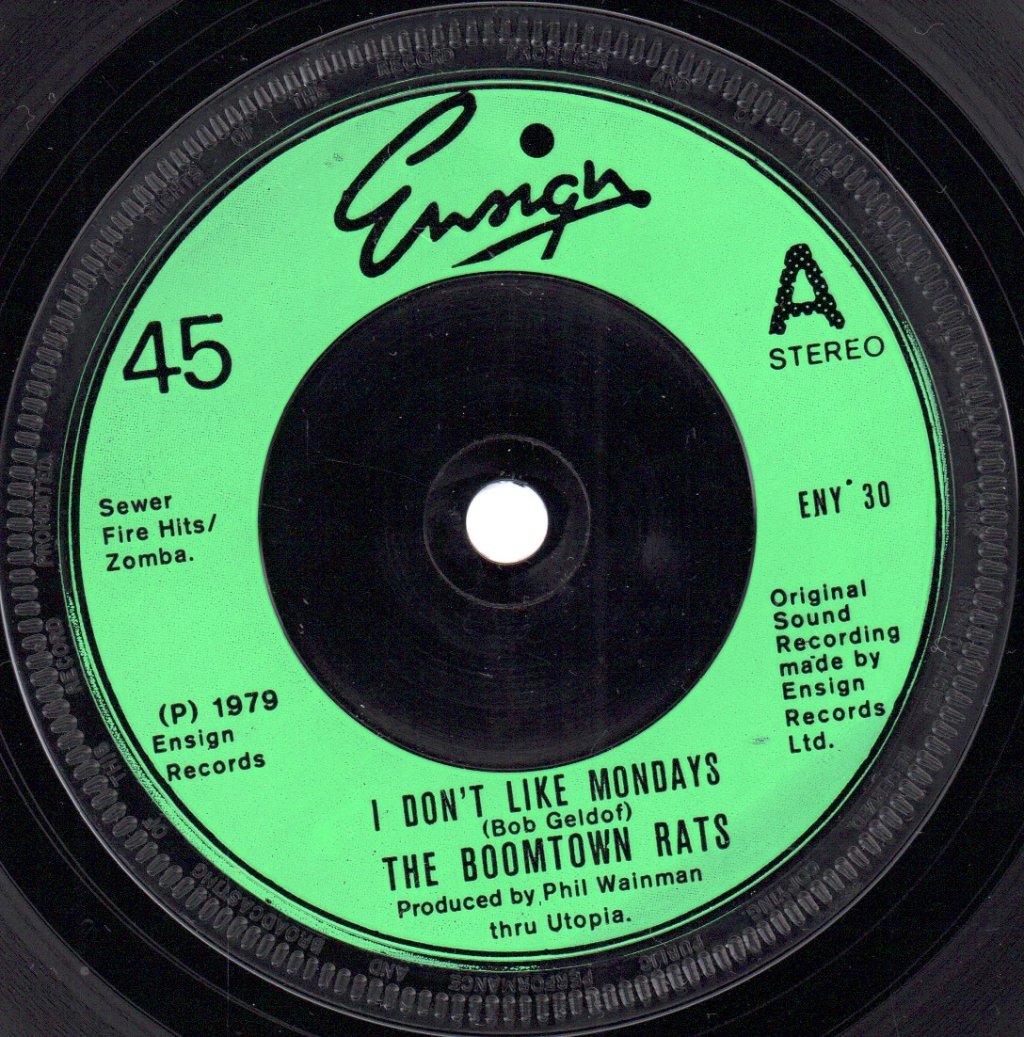 Boomtown Rats - I Don't Like Mondays - 7 Inch
