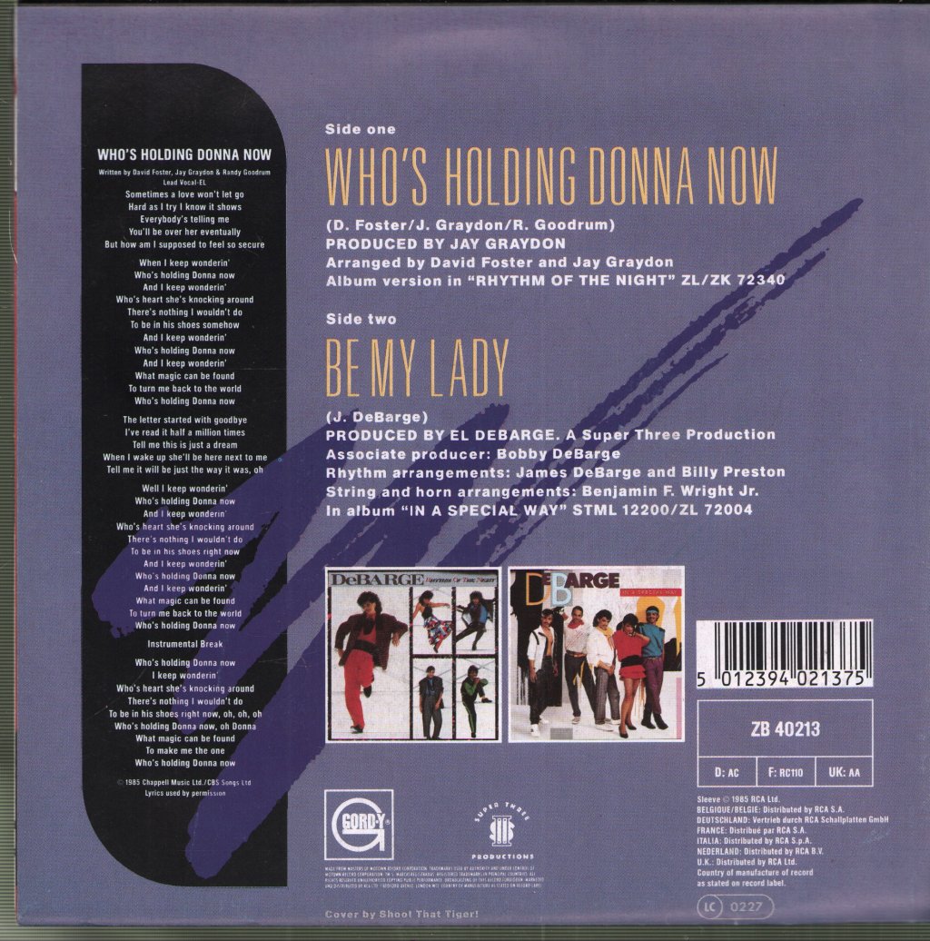 Debarge - Who's Holding Donna Now - 7 Inch