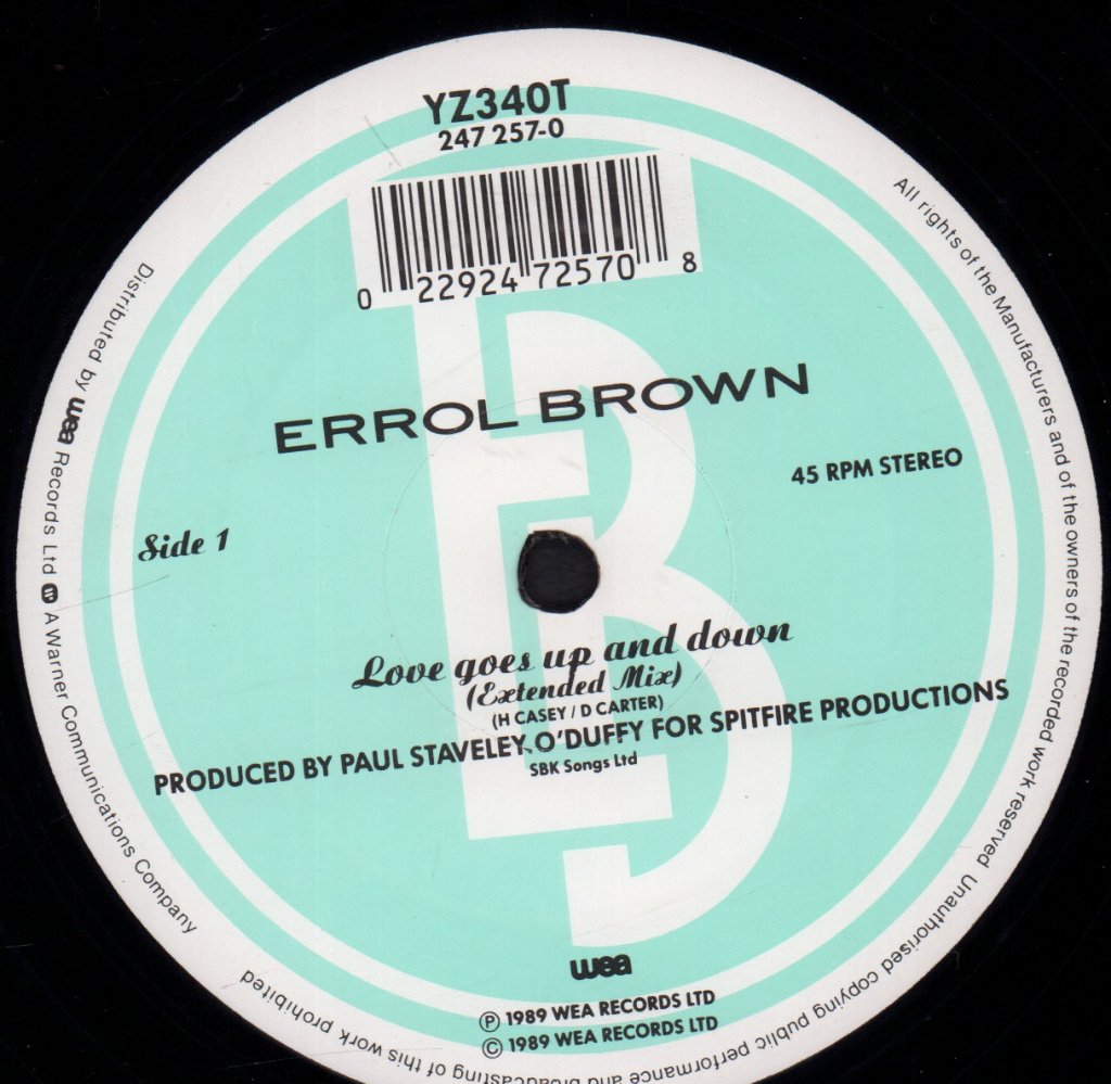 Errol Brown - Love Goes Up And Down - 12 Inch