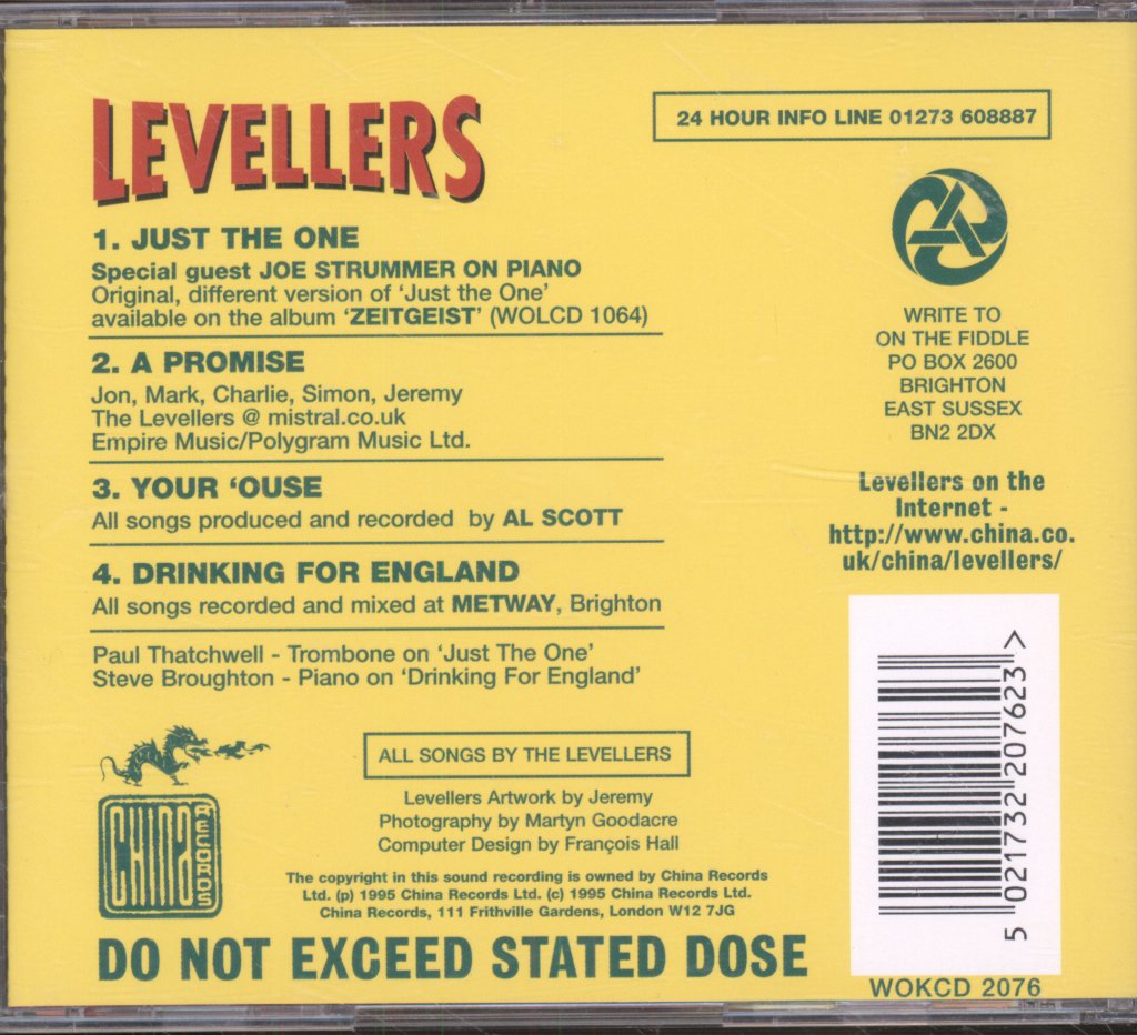 Levellers - Just The One EP - Cd