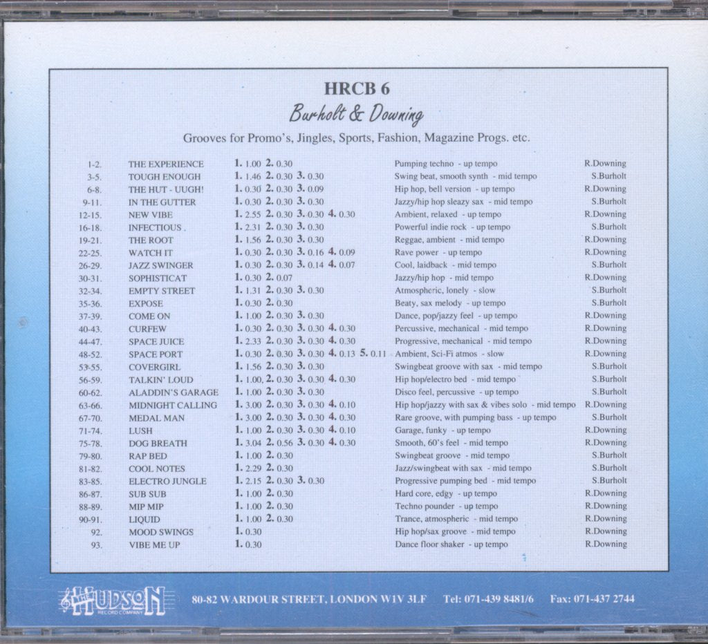 Burholt And Downing - Beats & Pieces - Cd