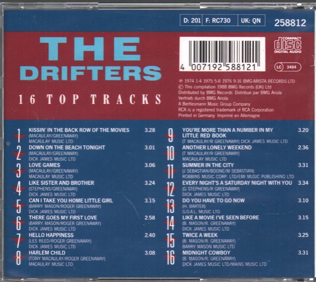 Drifters - 16 Top Tracks - Cd