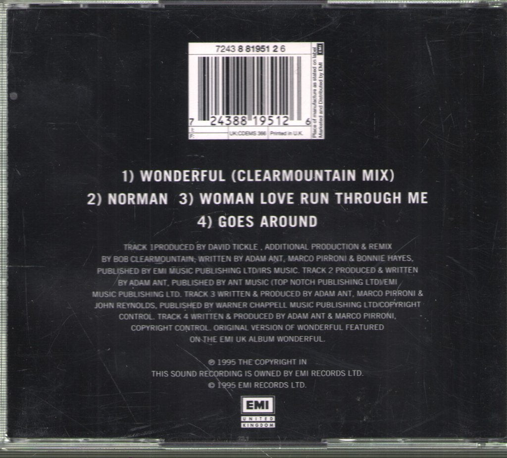 Adam Ant - Wonderful - Cd