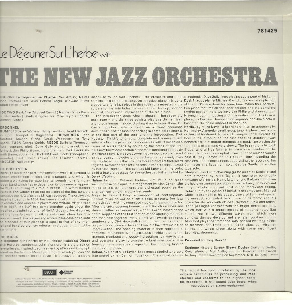 New Jazz Orchestra - Le Dejeuner Sur l'Herbe - Lp