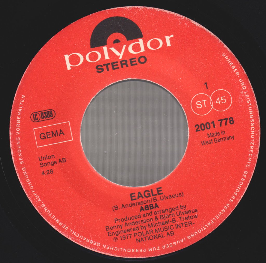 ABBA - Eagle / Thank You For The Music - 7 Inch