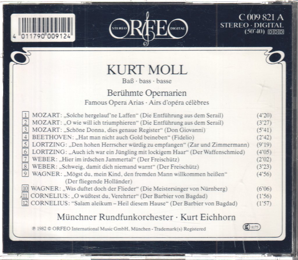 Kurt Moll - Berühmte Opernarien · Famous Opera Arias · Airs d'Opéras célèbres - Cd