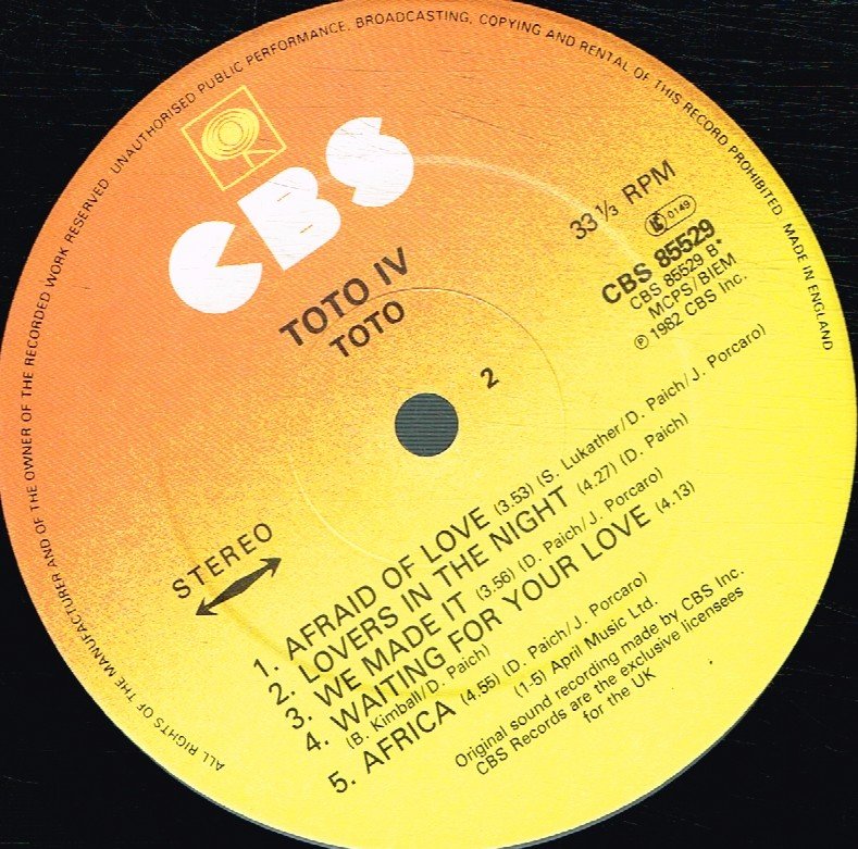 Toto - Iv - Lp