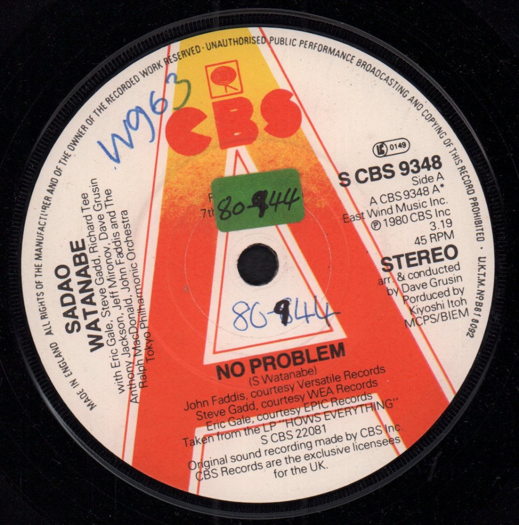 Sadao Watanabe - No Problem - 7 Inch