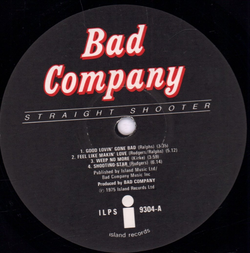 Bad Company (Rock Group) - Straight Shooter - Lp