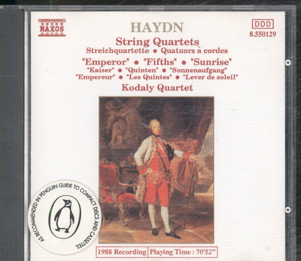 Kodály Quartet - Haydn - String Quartets ('Emperor' • 'Fifths' • 'Sunrise') - Cd