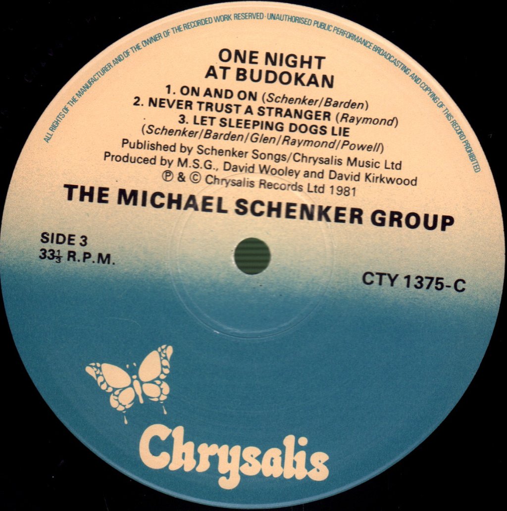 Michael Schenker Group - One Night At Budokan - Double Lp