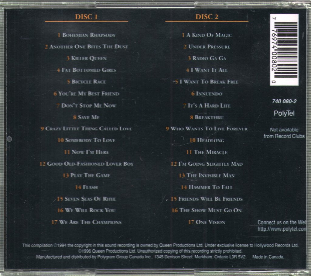 Queen - Very Best Of Queen - Double Cd
