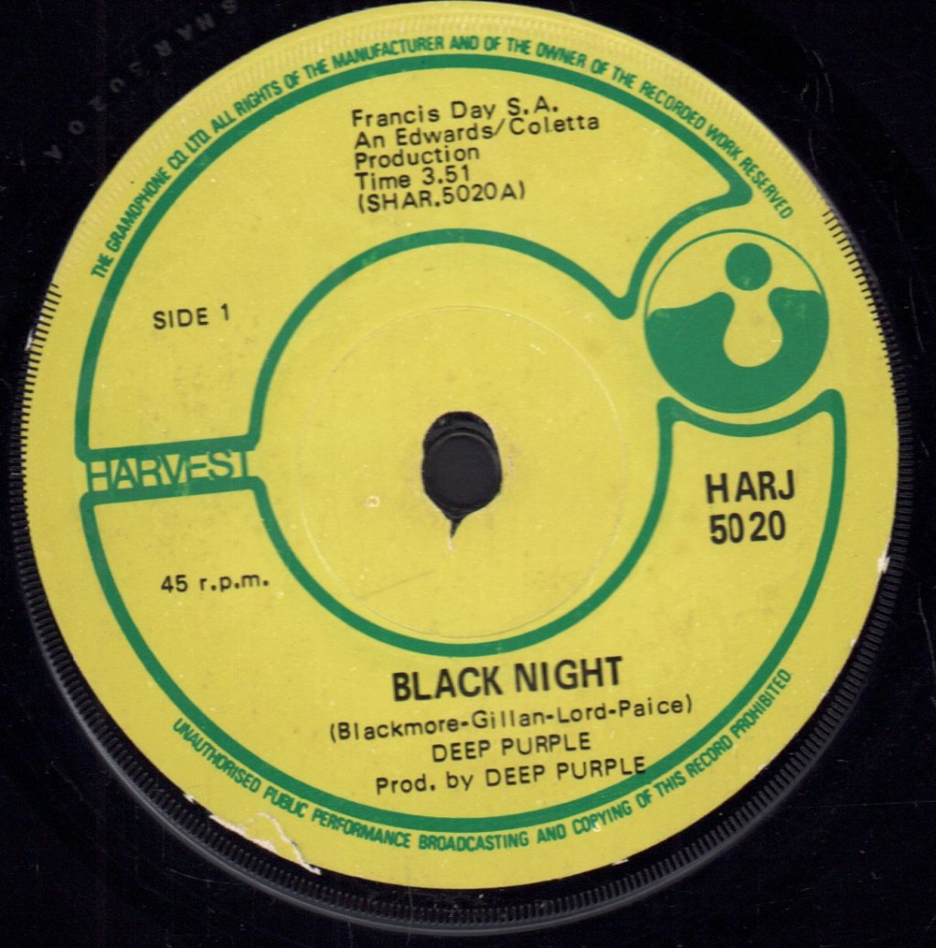 Deep Purple - Black Night - 7 Inch