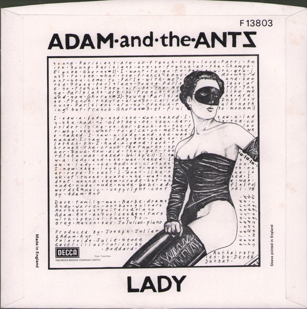 Adam And The Ants - Young Parisians - 7 Inch