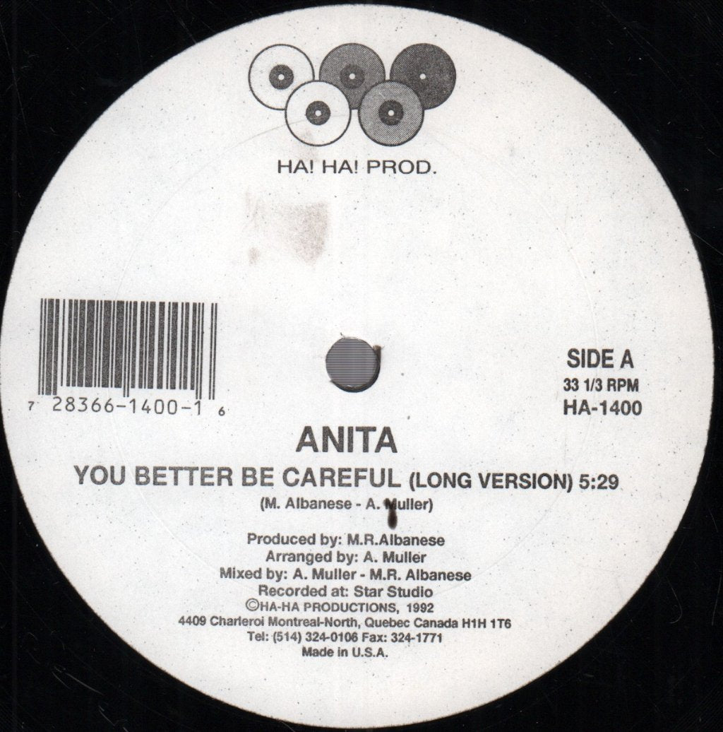 anita - You Better Be Careful - 12 Inch