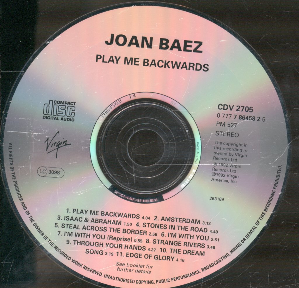 Joan Baez - Play Me Backwards - Cd
