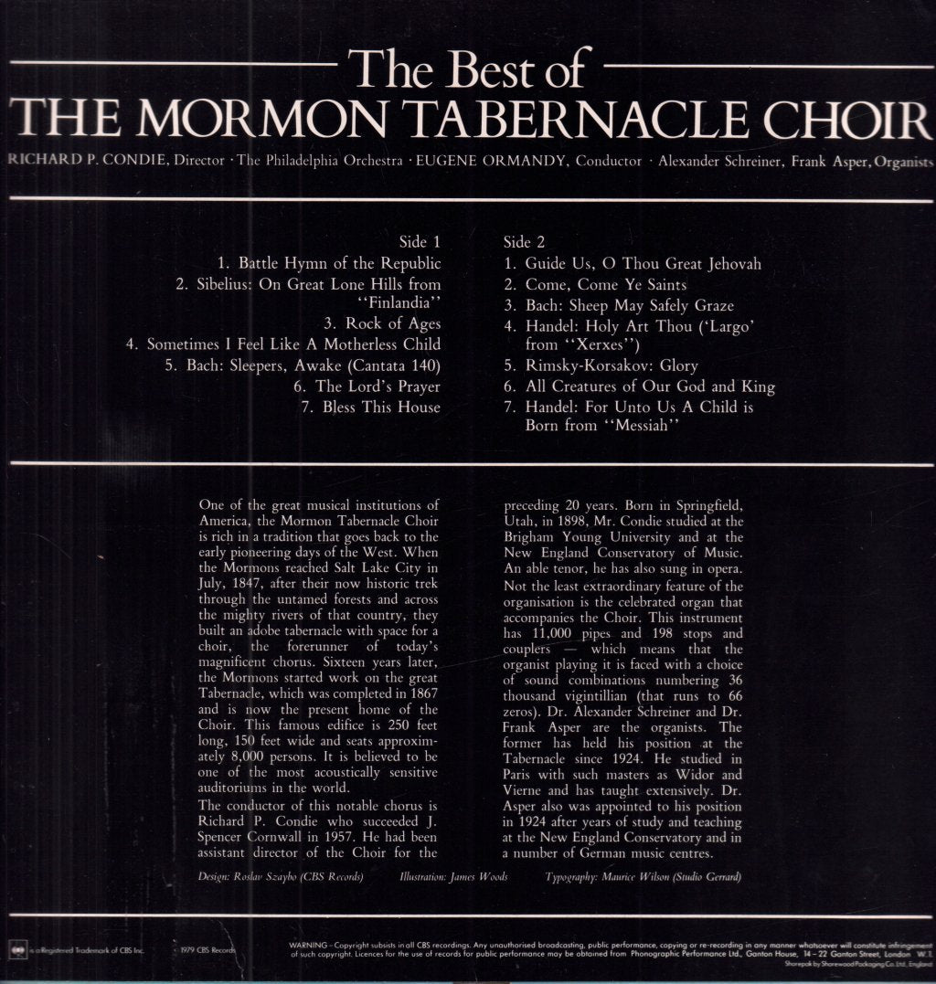 Mormon Tabernacle Choir - Best Of The - Lp