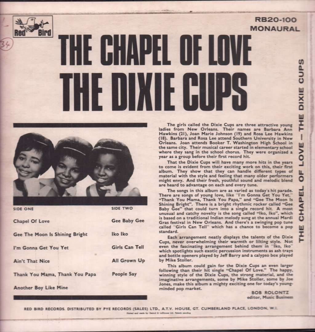Dixie Cups - Chapel Of Love - Lp