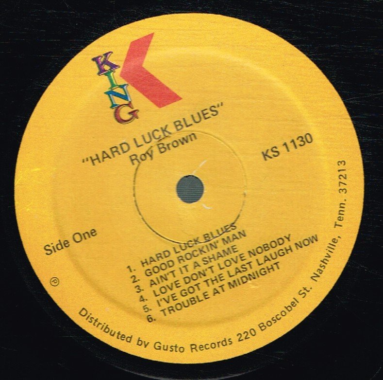 Roy Brown - Hard Luck Blues - Lp