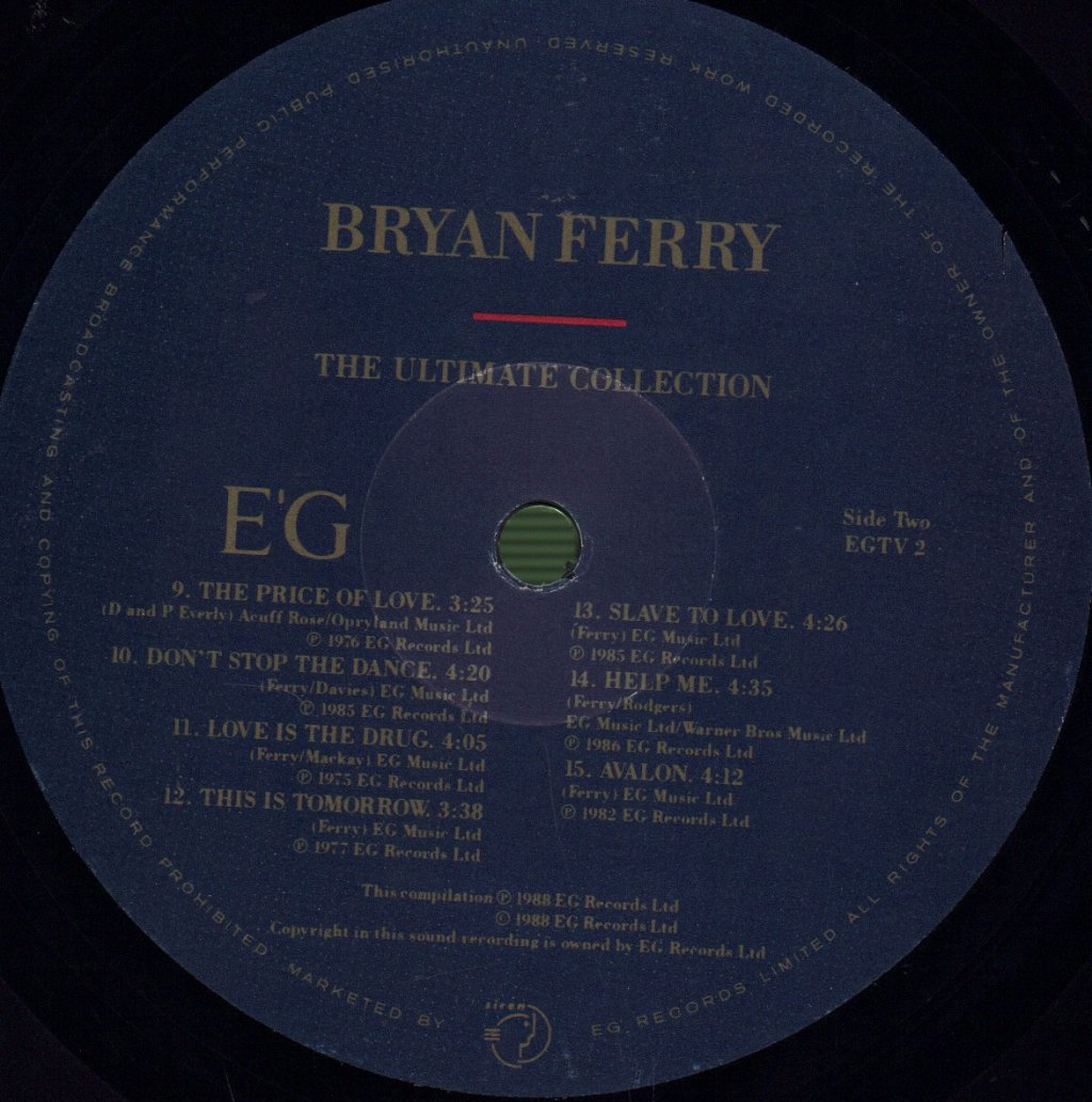 Bryan Ferry And Roxy Music - Ultimate Collection - Lp