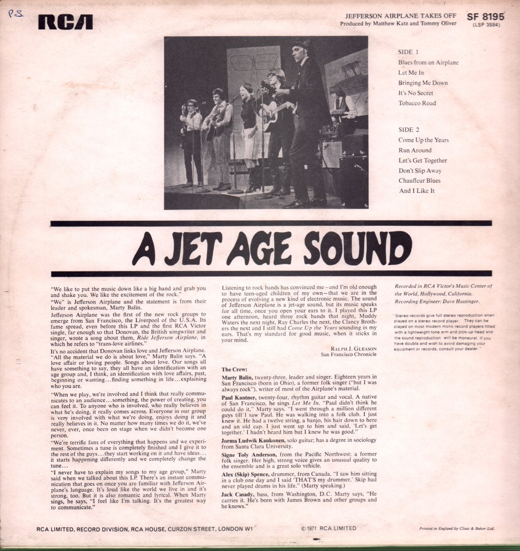 Jefferson Airplane - Takes Off - Lp