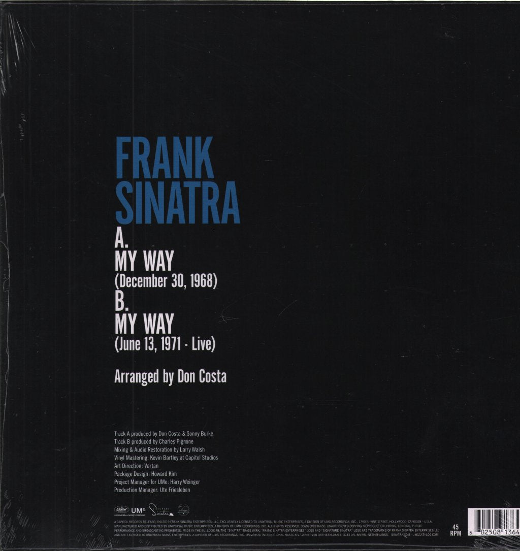 Frank Sinatra - My Way - 12 Inch