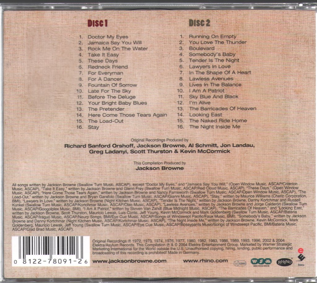 Jackson Browne - Very Best Of Jackson Browne - Double Cd