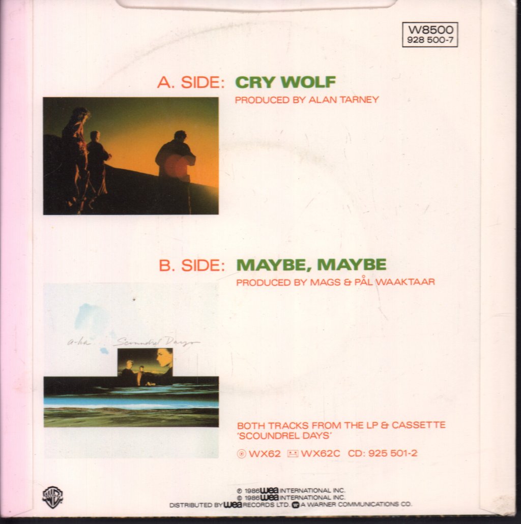 A-Ha - Cry Wolf - 7 Inch