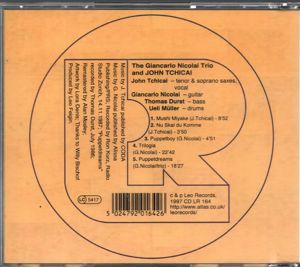 Giancarlo Nicolai Trio - Giancarlo Nicolai Trio & John Tchicai - Cd