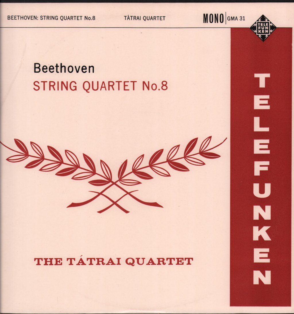 Tatrai Quartet - Beethoven - String Quartet No. 8 - Lp