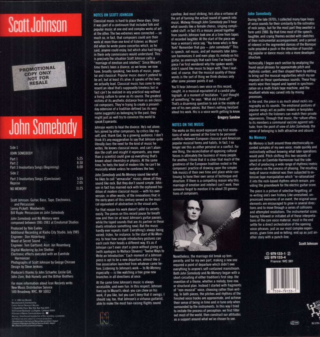 Scott Johnson - John Somebody - Lp